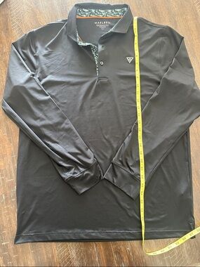 Men’s Long Sleeve Black Polo